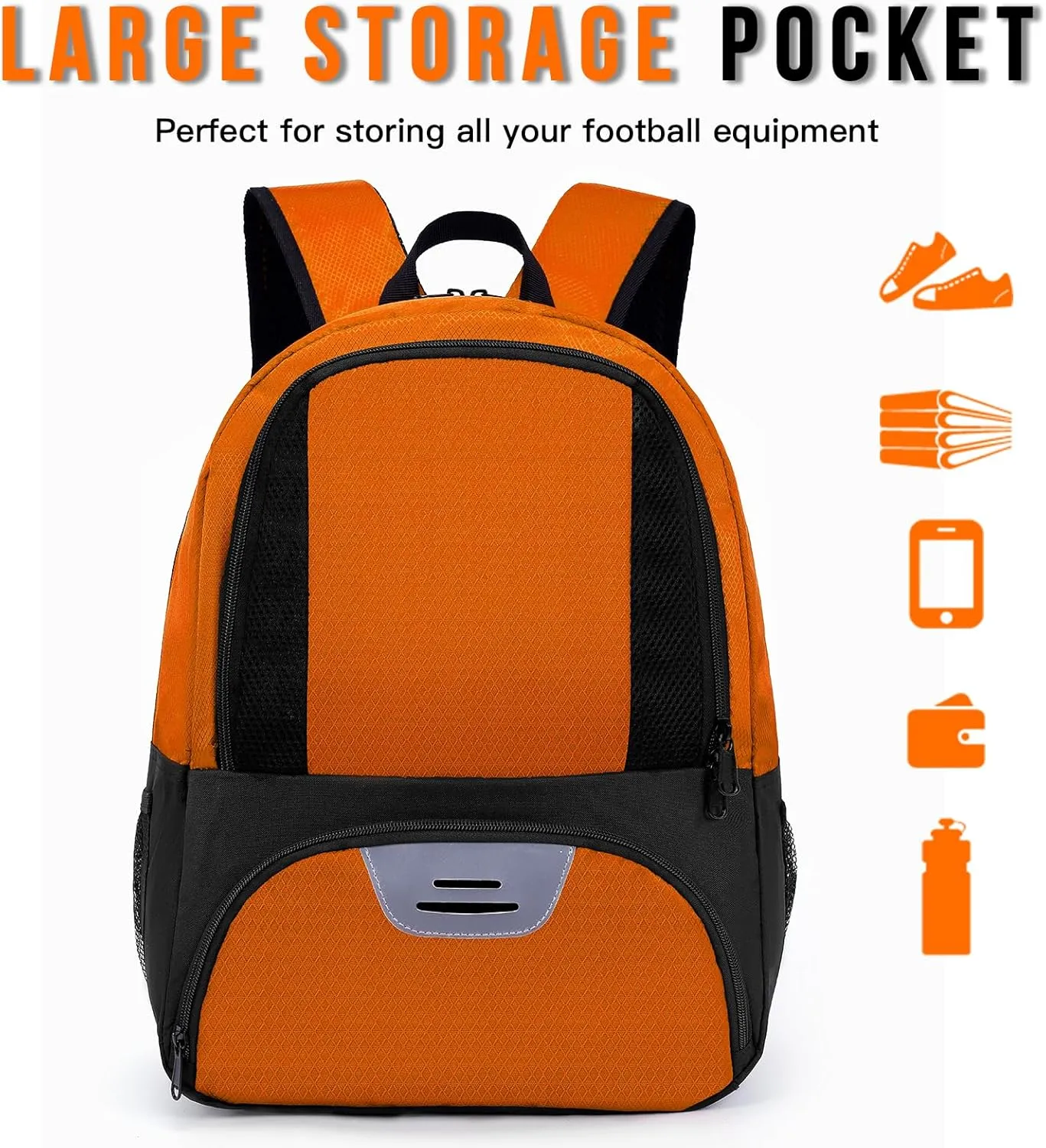 Soccer Bag,Youth Soccer Backpack, Football Volleyball Basketball Backpack fo,Sport Equipment Bags with Shoe compartment