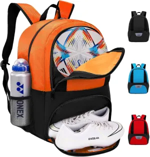 Soccer Bag,Youth Soccer Backpack, Football Volleyball Basketball Backpack fo,Sport Equipment Bags with Shoe compartment