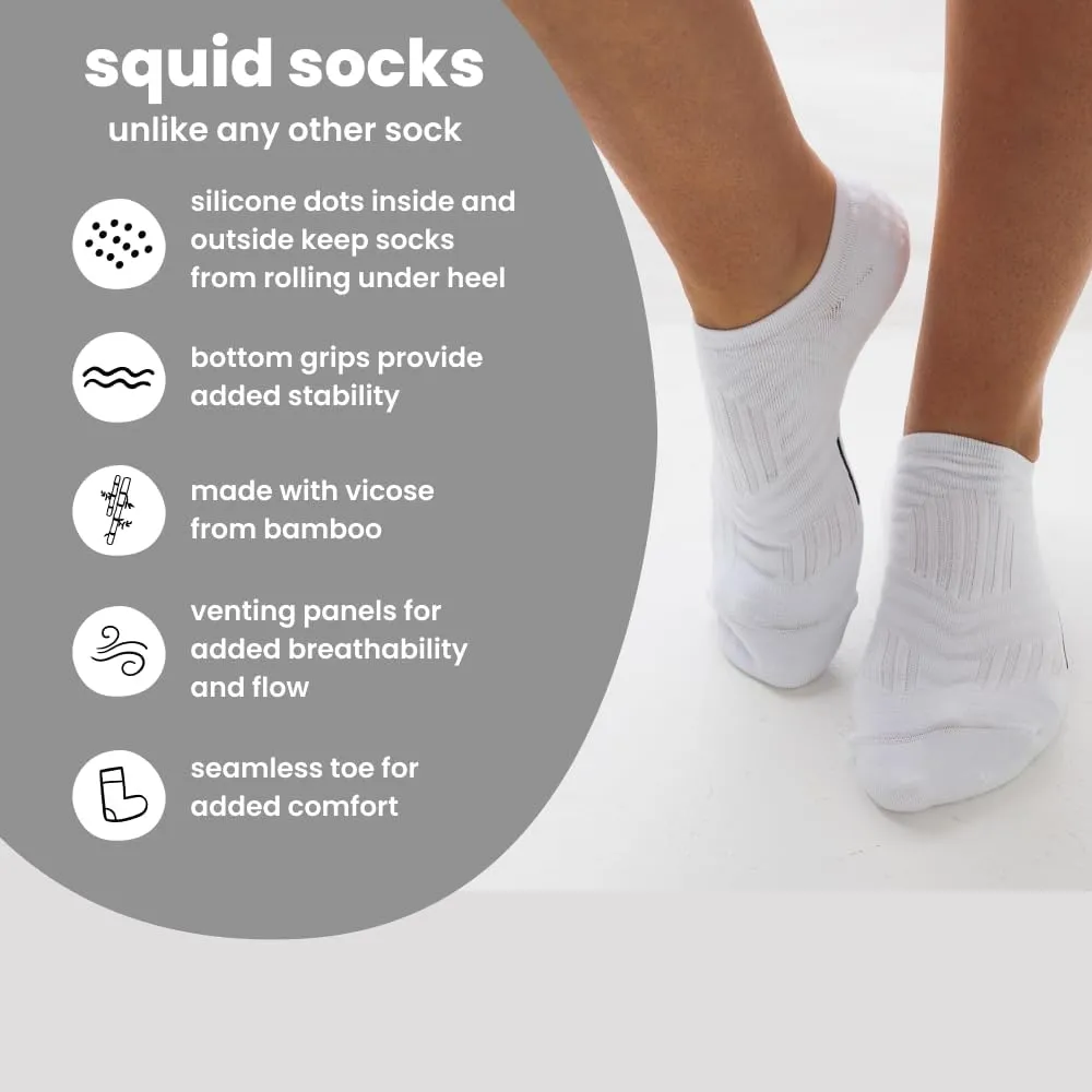 squid socks Non Slip Grip Socks | Anti Slip Athletic Grip Socks |No Show Ankle Socks | Adults & Teen Sizes S, M, L