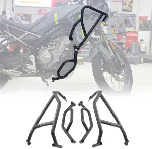 Steel Engine Guards Bumper for CFMOTO 450MT CF450MT 2024-2025 Upper Lower Highway Crash Bars Frame Sliders Stunt Cage Engine Falling Protection Bar CF Moto 450 MT 450-MT Motorcycle Accessories