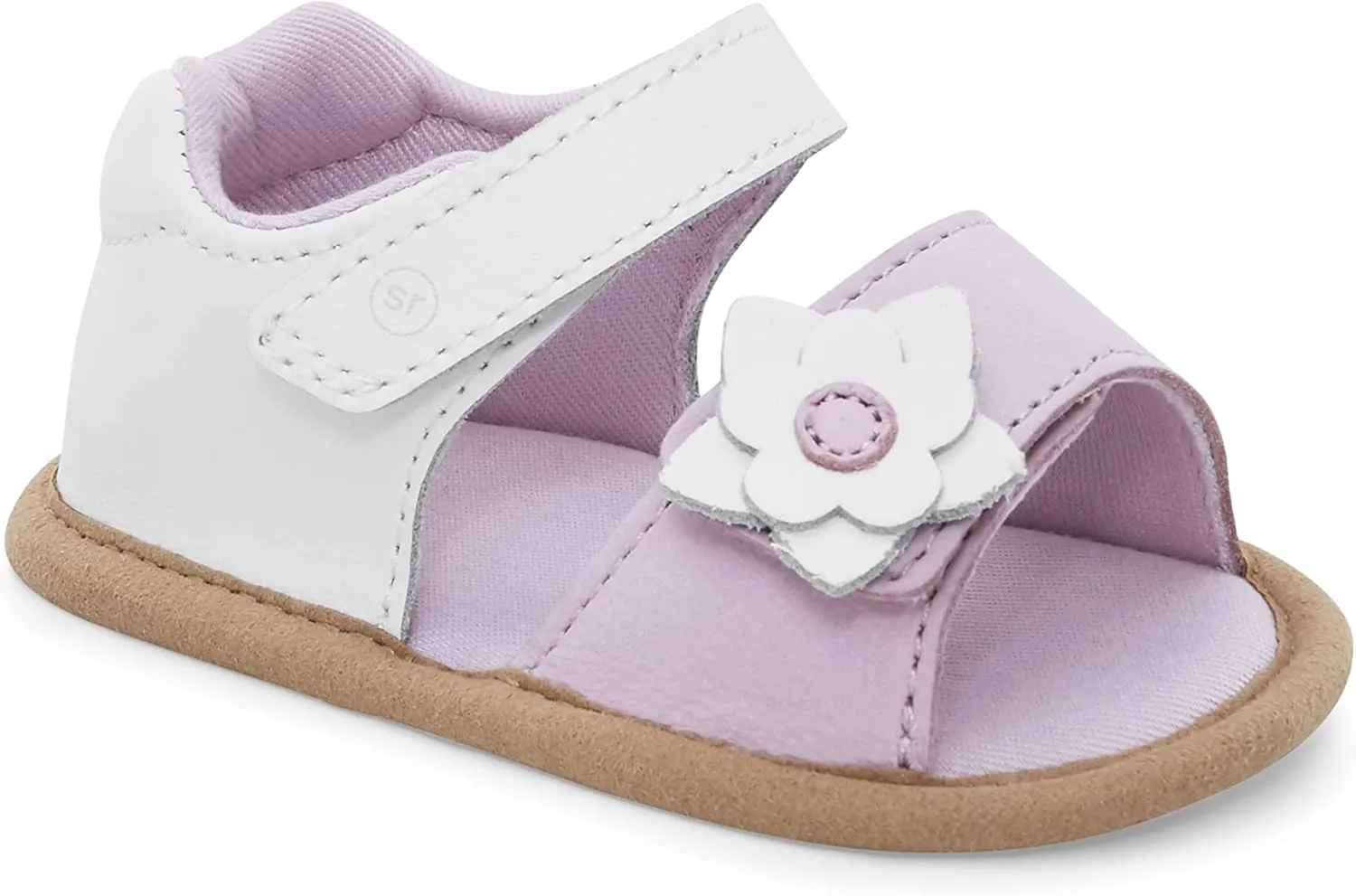 Stride Rite Girls Pw-Jolene Crib Shoe, White/Pink, 4 Toddler