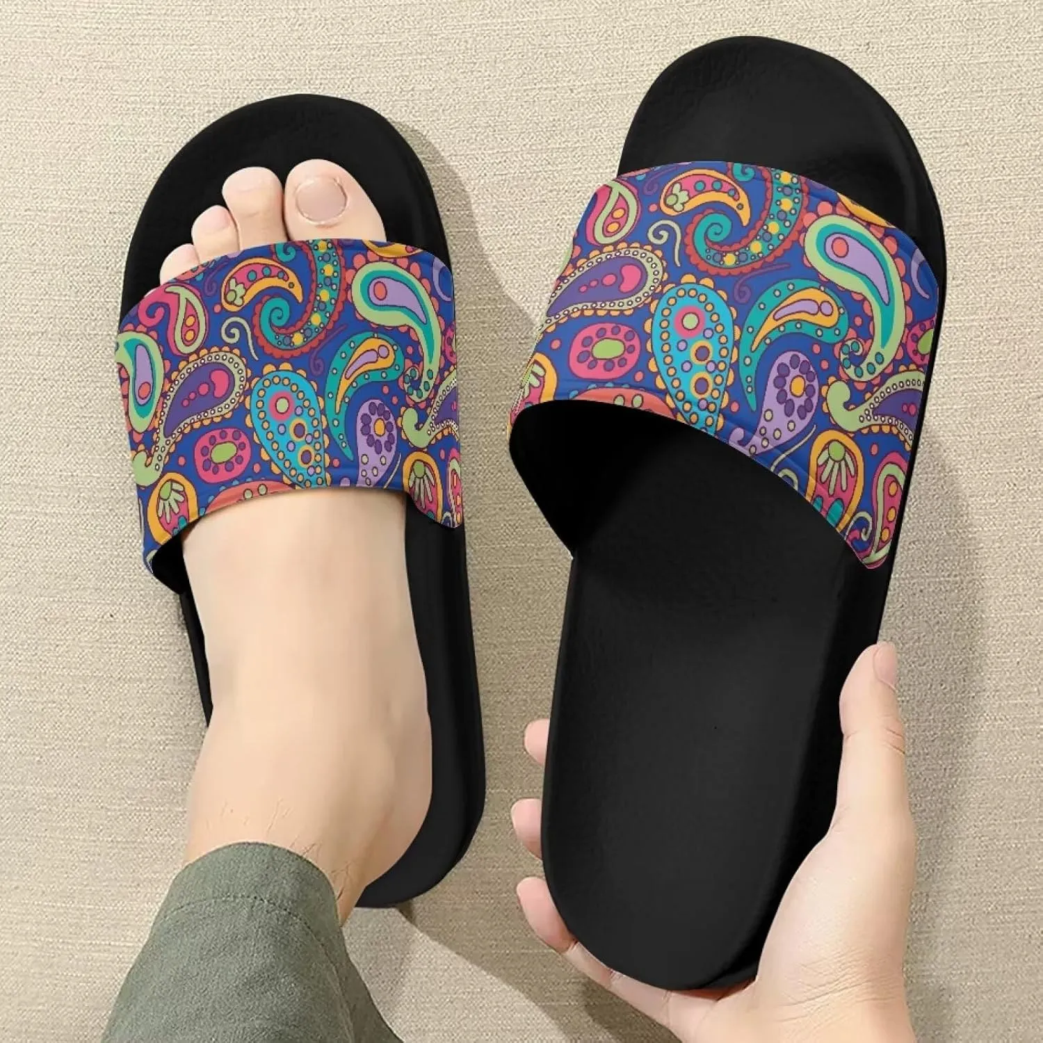 Summer Womens Slipper Home Casual Slippers Non-slip Shower Single Band Open Toe Slide Sandals