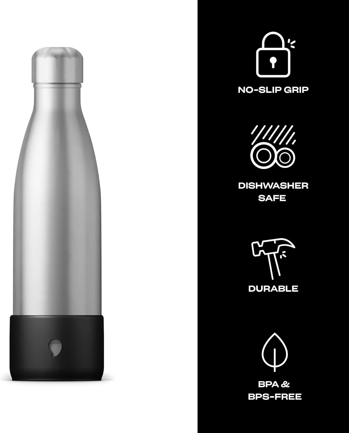S'well Small Water Bottle Bumper Black Fits 17 ounces Bottles Keep Your Protected On The Go Easy Slide On and No Slip Grip