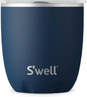 S'well Stainless Steel Tumbler with Slide-Open Lid, 10oz, Azurite, Triple Layered Vacuum Insulated Containers Keeps Drinks Colder and Hotter for Longer, BPA Free