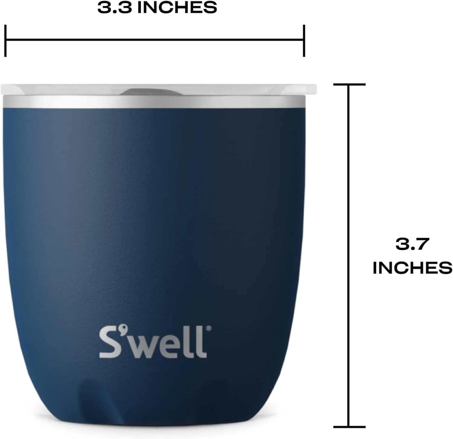 S'well Stainless Steel Tumbler with Slide-Open Lid, 10oz, Azurite, Triple Layered Vacuum Insulated Containers Keeps Drinks Colder and Hotter for Longer, BPA Free