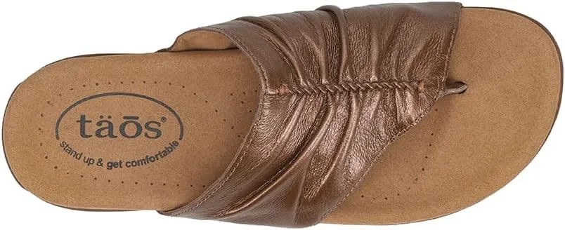 Taos Gift 2 Women's Sandal - Elevate Your Style with A Classic Open Back Toe-Post Design - Premium Comfort with Arch Support and Cooling Gel Padding for All Day Wearability