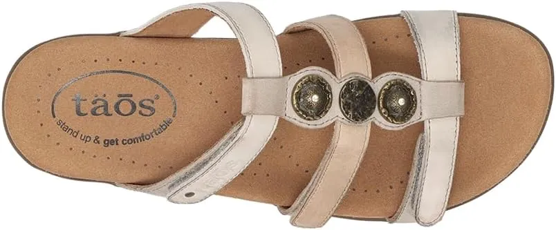 Taos Prize 4 Women's Walking Sandal - Stylish and Adjustable Three Strap Open Back Slide On Walking Sandal with Premium Arch Support and Cushioning for All Day Comfort