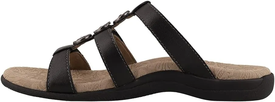 Taos Prize 4 Women's Walking Sandal - Stylish and Adjustable Three Strap Open Back Slide On Walking Sandal with Premium Arch Support and Cushioning for All Day Comfort