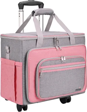 Teacher Bag Craft Bag with Detachable Dolly Multifunctional Rolling Bag Briefcase Wheeled Bag for Work,Teaching,Office,Craft Rolling Tote Bag