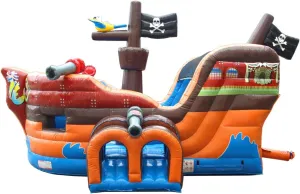 TentandTable Inflatable Bounce House with Slide for Kids 5-12 Large - Commercial Grade Bouncy House for Adults - Jump House, Includes Electric Air Blower - 19' L x 15' W x 14' H - Pirate Ship