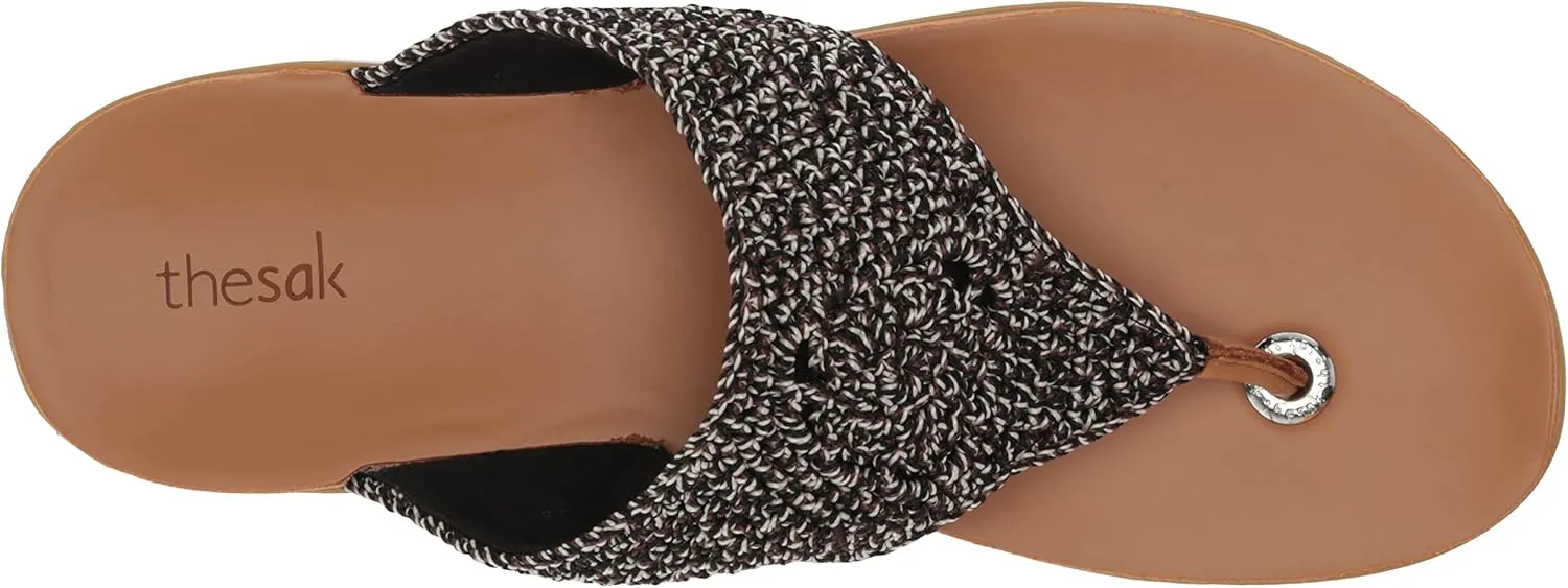 The Sak Shana Thong Sandal in Crochet, Slip On Entry