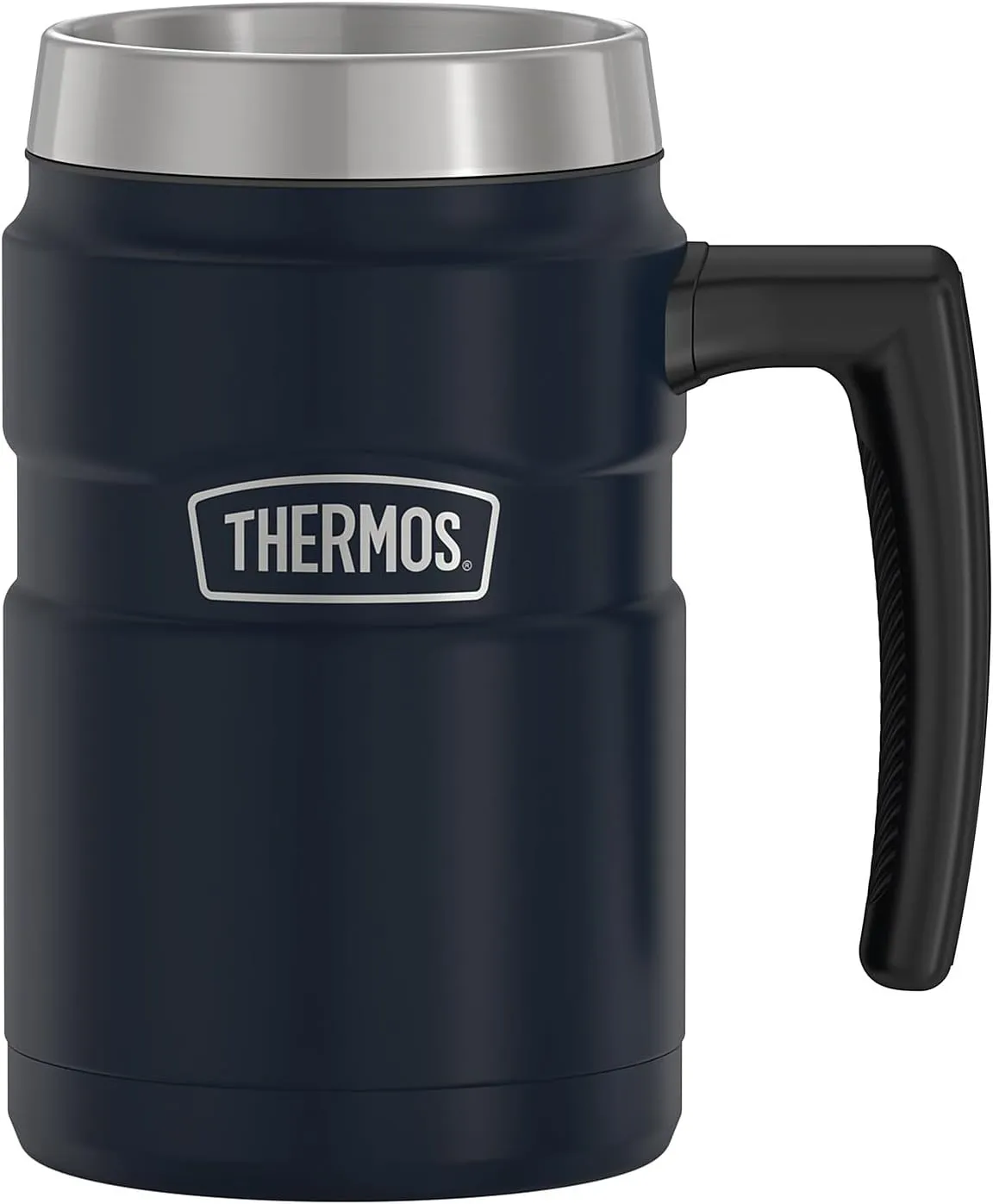 Thermos Stainless King 16 Ounce Coffee Desk Mug, Midnight Blue