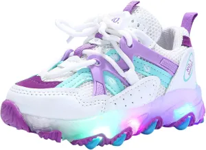 Toddler Girl Slip on Girls Led Children Luminous Sport Kids Baby Shoes Light Boys Bling Baby Shoes (Purple, 11 Little Kid)