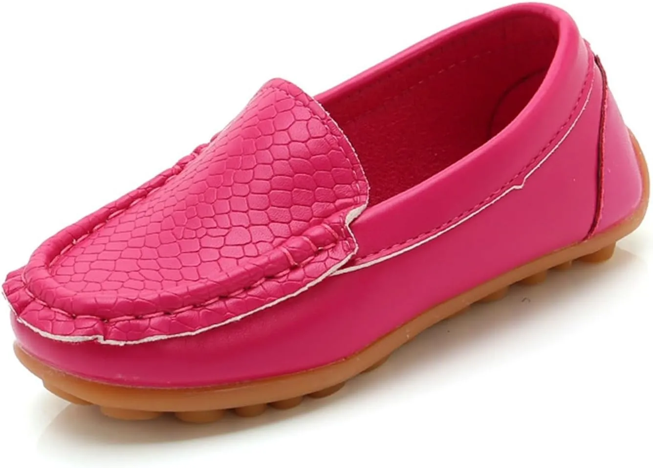 Toddler Little Kid Boys Girls Comfort Slip On Loafers Dress Flat Shoes 𝐖aterproof Leather Cool Sport Casual Dress Shoes
