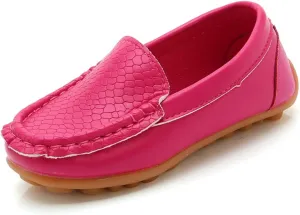 Toddler Little Kid Boys Girls Comfort Slip On Loafers Dress Flat Shoes 𝐖aterproof Leather Cool Sport Casual Dress Shoes