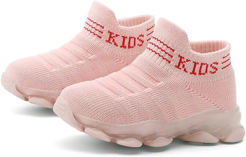Toddler Little Kids Sneaker Light Up Shoes Breathable Athletic Casual Walking Tennis Boys Girls Footwear