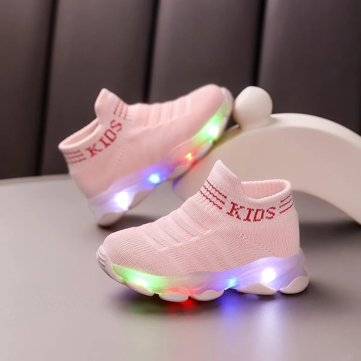 Toddler Little Kids Sneaker Light Up Shoes Breathable Athletic Casual Walking Tennis Boys Girls Footwear