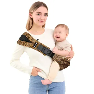 Toddler Sling Carrier - Premium Cotton, Expandable & Ergonomic, One Size Fits All, Ideal for 6-48 Months (11-44 lbs), Compact & Easy to Use, Leopard