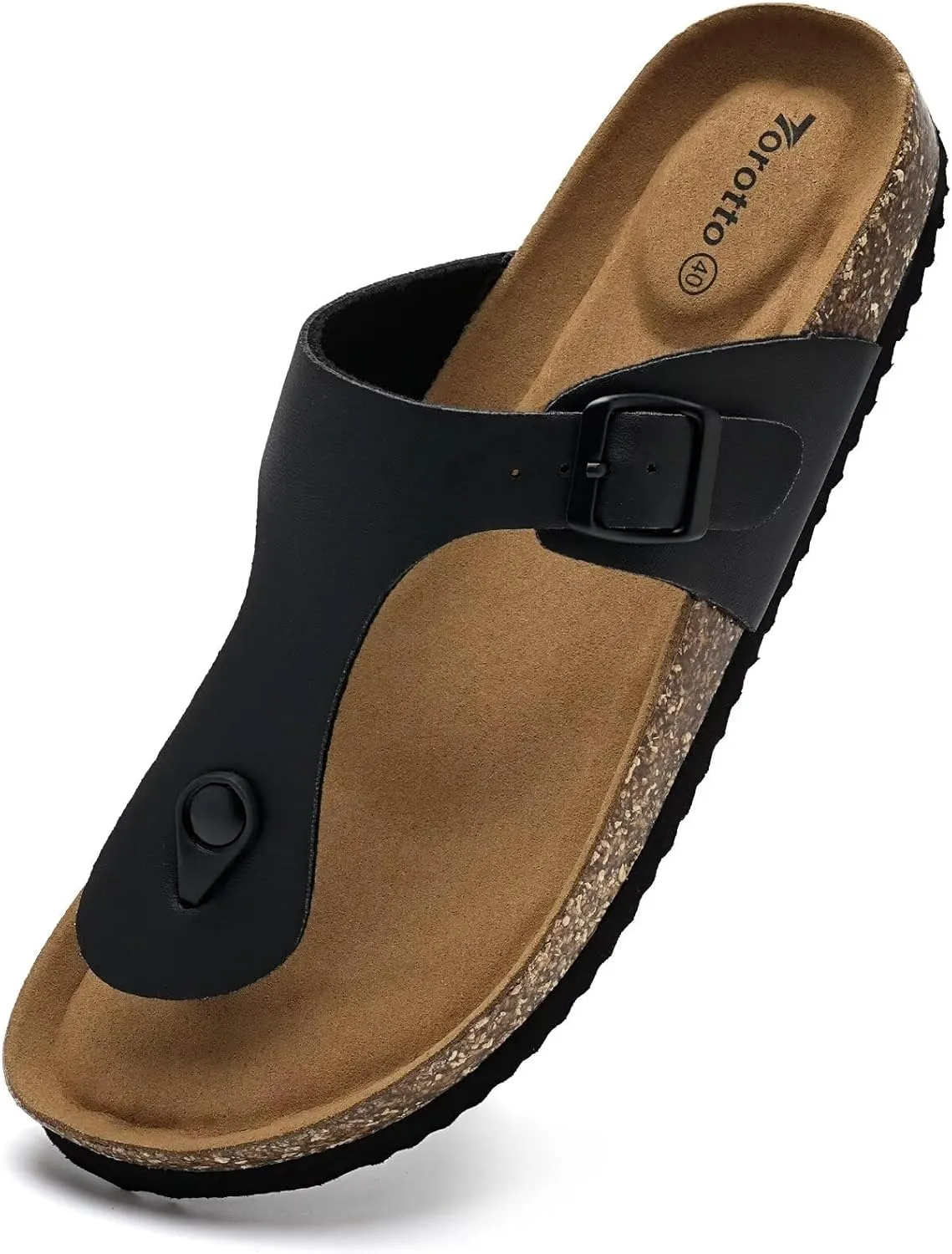 Torotto Mens Womens Flip Flops Thong Sandals with Cork Footbed Open Toe Adjustable Webbing Slides Sandals for Walking | Beach | Indoor