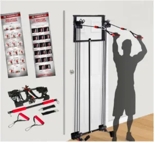 Tower 200 Body Full Gym Fitness   Workout DVD   Free Straight Bar New.