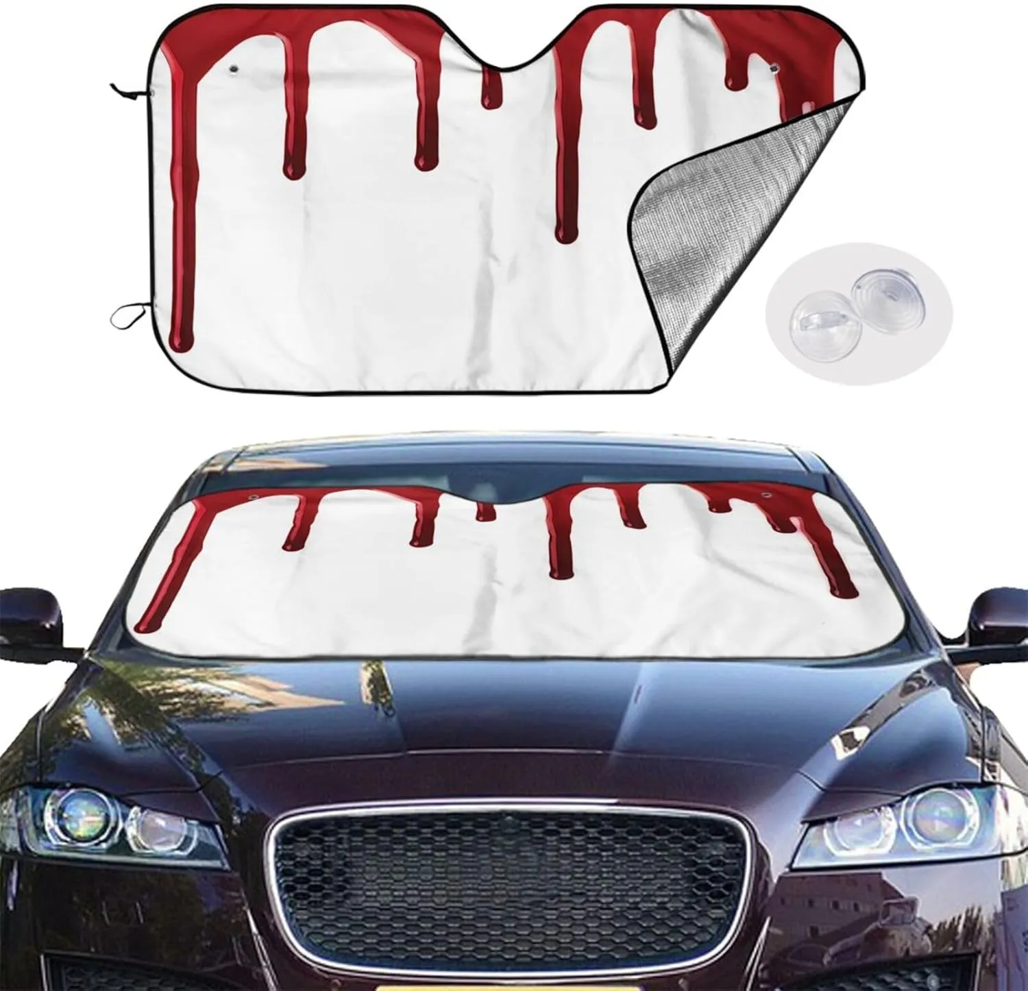 Travel Front Windshield Sun Shade for Car Truck SUV,World 7 Wonders Europe Asia,Blocks UV Rays Sun Visor Protector-Keep Your Vehicle Cool,Green - 55 x 30 Inch