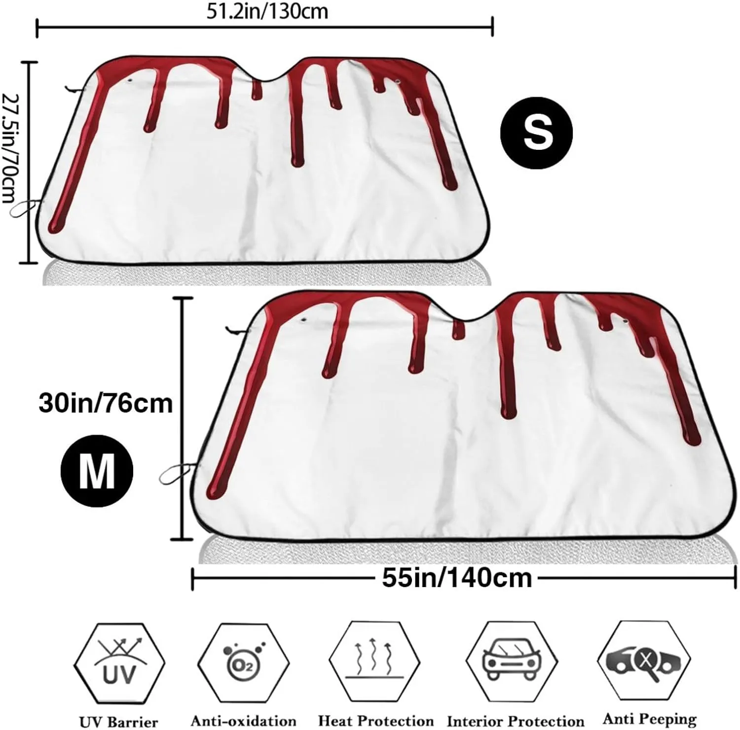 Travel Front Windshield Sun Shade for Car Truck SUV,World 7 Wonders Europe Asia,Blocks UV Rays Sun Visor Protector-Keep Your Vehicle Cool,Green - 55 x 30 Inch