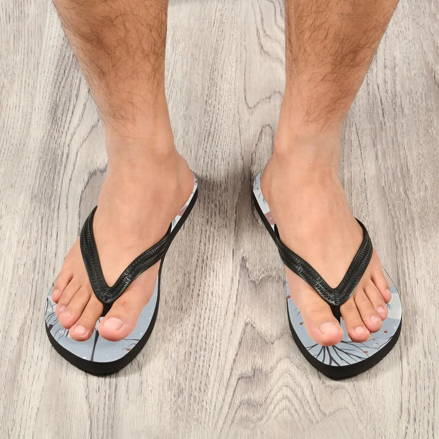 Trees Winter Flip Flop Beach Summer Casual Sandal for Women & Men Shower Shoes XS