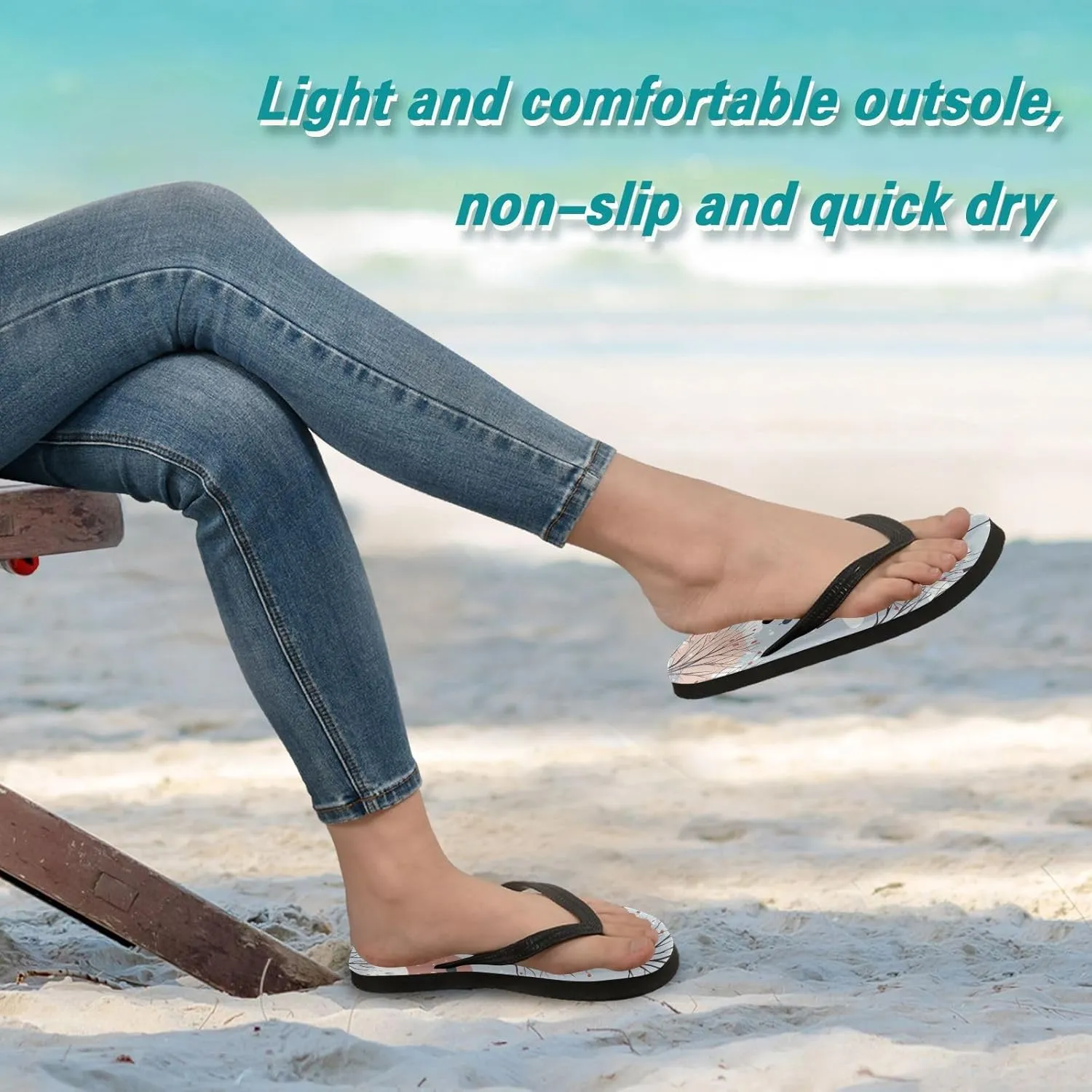 Trees Winter Flip Flop Beach Summer Casual Sandal for Women & Men Shower Shoes XS