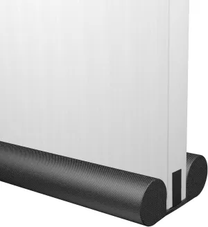 Upgrade 36" Large Soundproof Door Draft Stopper - Under Gap Filler Twin Sweep Blocks Cold Air, Light, Smoke, Odor, Noise for Bottom of Interior/Exterior Doors - Black Noise Blocker
