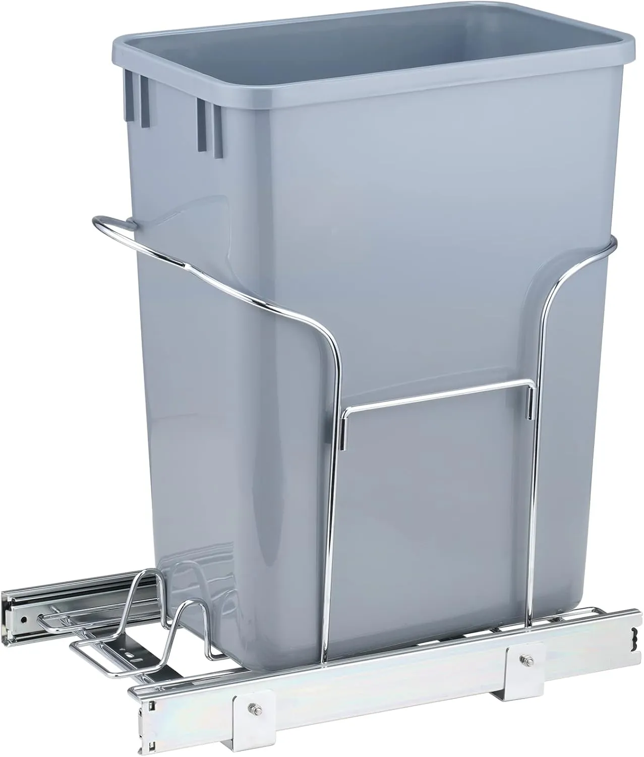 VEVOR Pull-Out Trash Can, 29L Single Bin, Under Mount Kitchen Waste Container with Slide and Handle, 110 lbs Load Capacity Heavy Duty Garbage Recycling Bin for Kitchen Cabinet, Sink, Under Counter