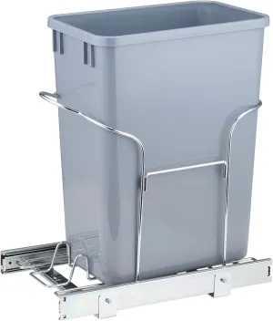 VEVOR Pull-Out Trash Can, 29L Single Bin, Under Mount Kitchen Waste Container with Slide and Handle, 110 lbs Load Capacity Heavy Duty Garbage Recycling Bin for Kitchen Cabinet, Sink, Under Counter