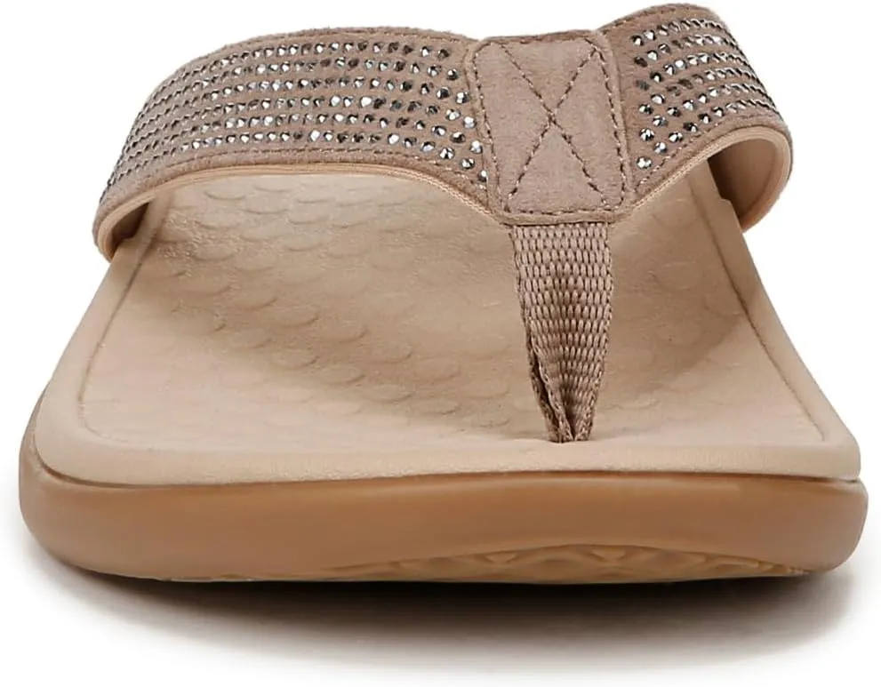 Vionic Women's Tide Rhinestones Toe-Post Sandal - Ladies Flip-Flop