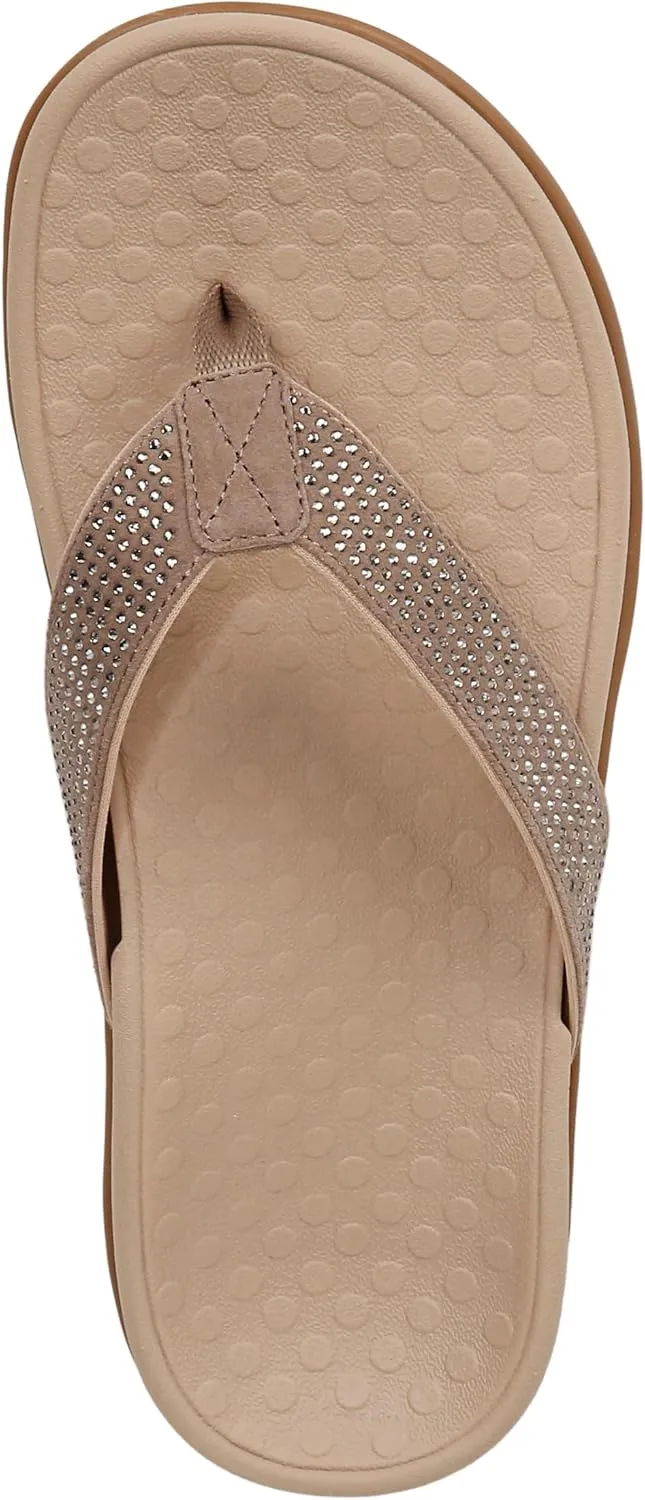 Vionic Women's Tide Rhinestones Toe-Post Sandal - Ladies Flip-Flop