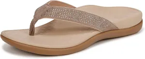 Vionic Women's Tide Rhinestones Toe-Post Sandal - Ladies Flip-Flop