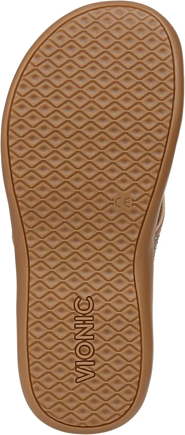 Vionic Women's Tide Rhinestones Toe-Post Sandal - Ladies Flip-Flop