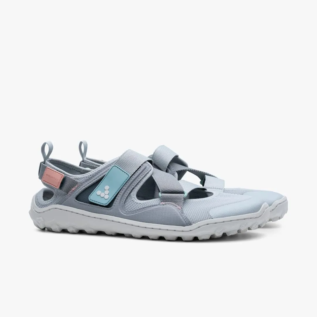 Vivobarefoot Tracker Sandal Mens Barefoot Hiking | Puncture Resistant Sandal | Wide Fit Grounding Shoes | Glacier Grey
