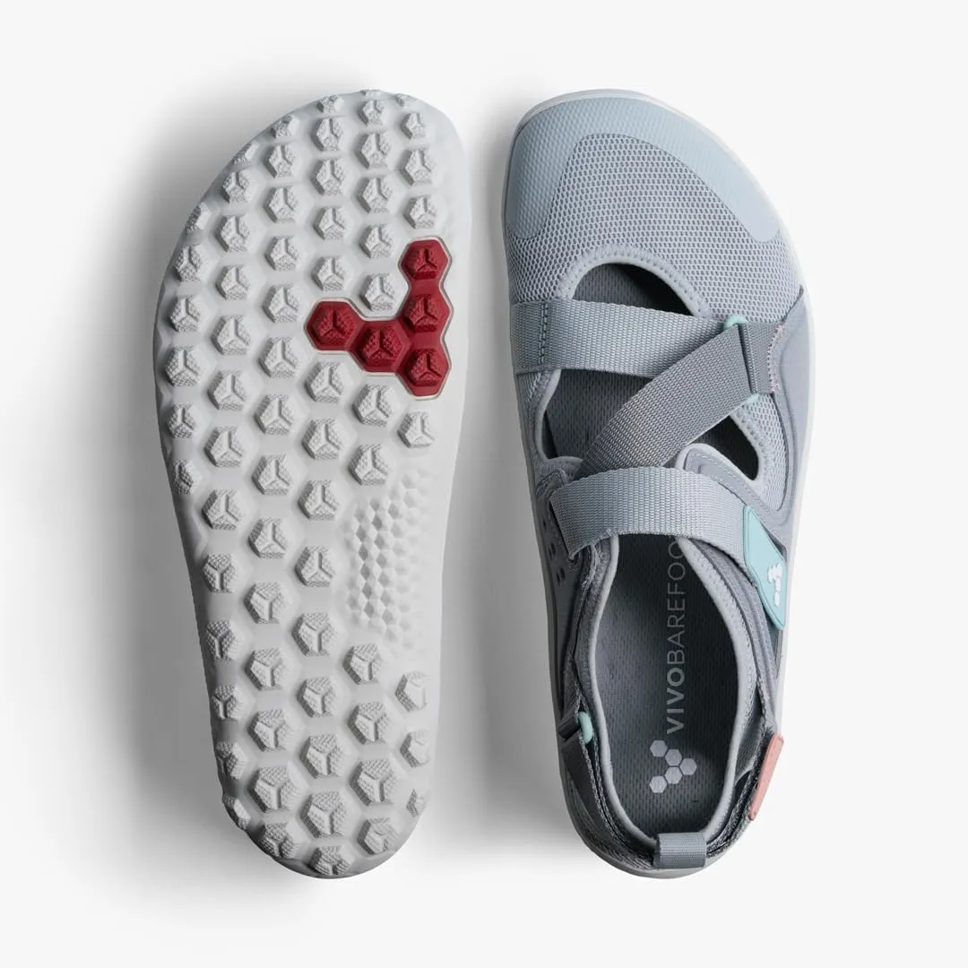 Vivobarefoot Tracker Sandal Mens Barefoot Hiking | Puncture Resistant Sandal | Wide Fit Grounding Shoes | Glacier Grey