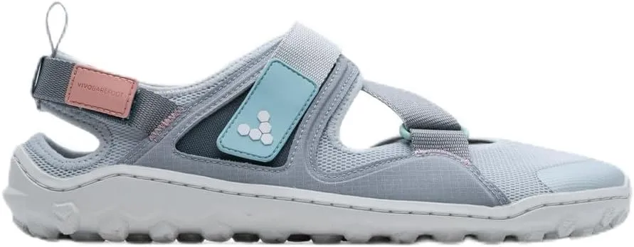 Vivobarefoot Tracker Sandal Mens Barefoot Hiking | Puncture Resistant Sandal | Wide Fit Grounding Shoes | Glacier Grey