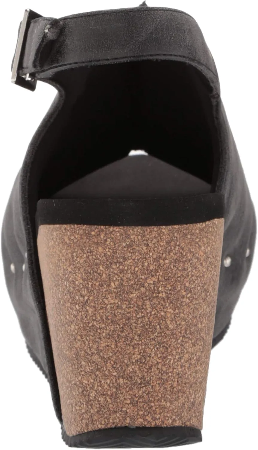 VOLATILE Division Wedge Sandals for Women Featuring Cork Covered Bottom with EVA Insole and Rubber Outsole