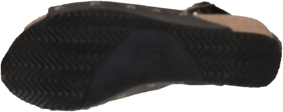 VOLATILE Division Wedge Sandals for Women Featuring Cork Covered Bottom with EVA Insole and Rubber Outsole