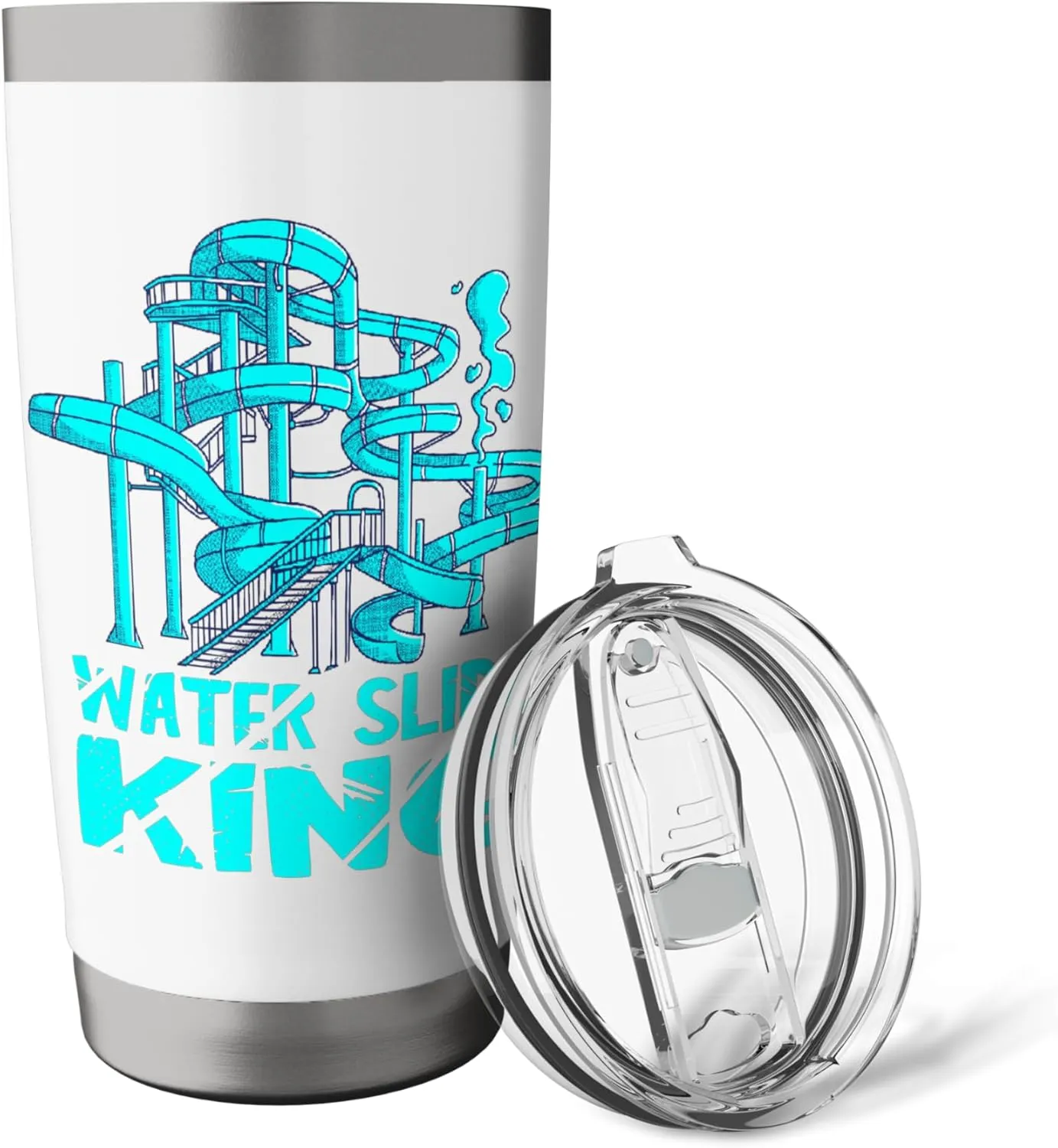 Water Slide King Amusement Lover Waterslides Aqua Park Stainless Steel Insulated Tumbler