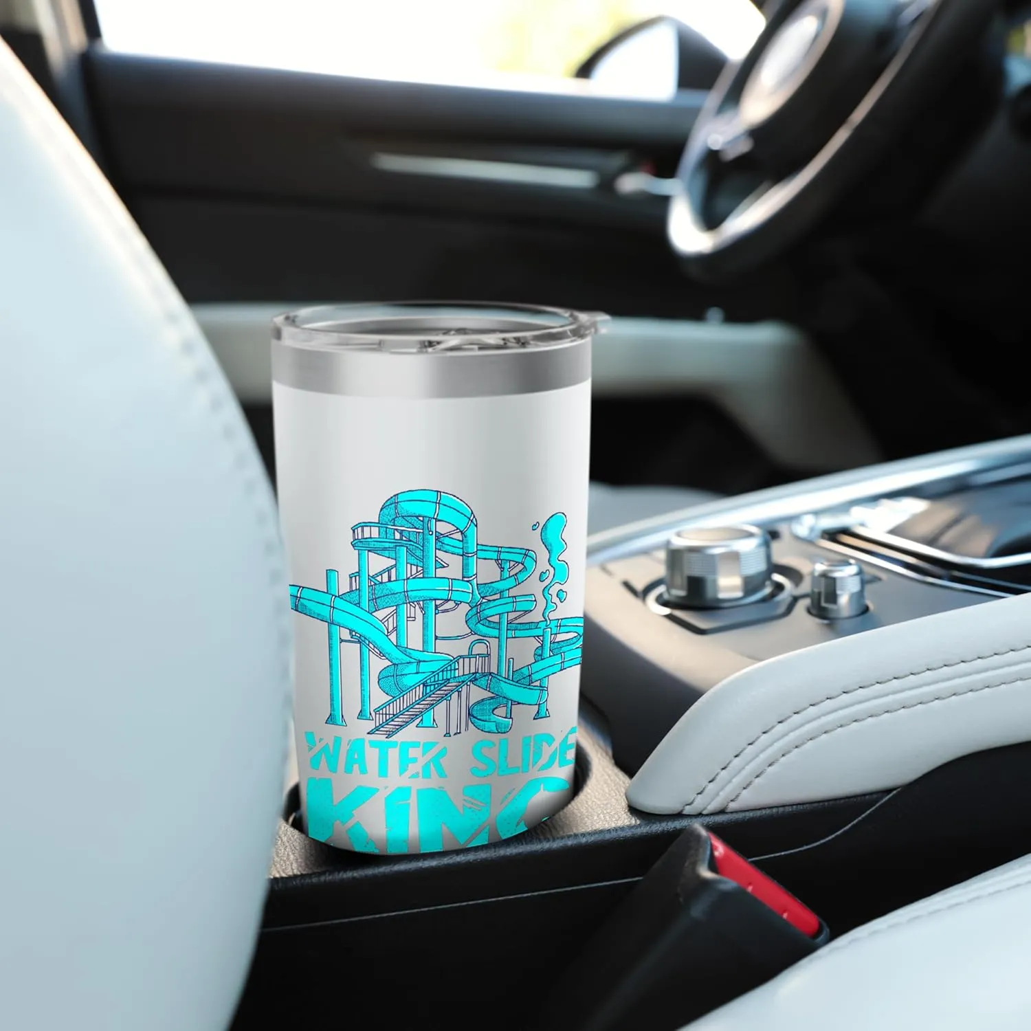 Water Slide King Amusement Lover Waterslides Aqua Park Stainless Steel Insulated Tumbler