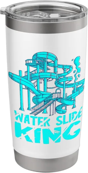 Water Slide King Amusement Lover Waterslides Aqua Park Stainless Steel Insulated Tumbler