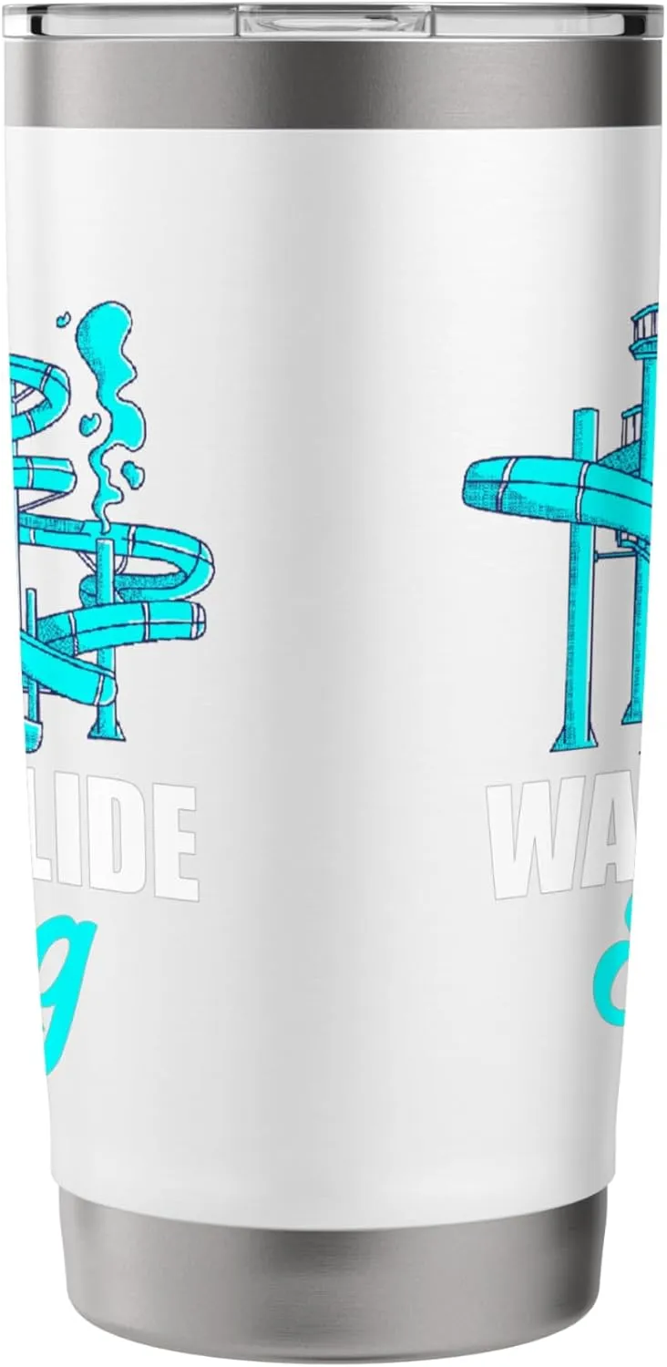 Water Slide King Aqua Park Amusement Lover Waterslides Stainless Steel Insulated Tumbler