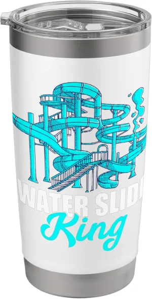 Water Slide King Aqua Park Amusement Lover Waterslides Stainless Steel Insulated Tumbler
