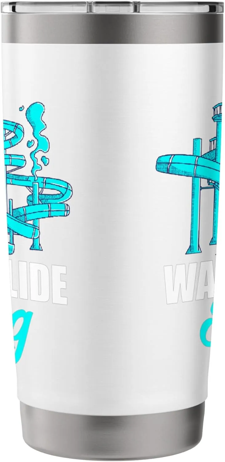 Water Slide King Aqua Park Amusement Lover Waterslides Stainless Steel Insulated Tumbler