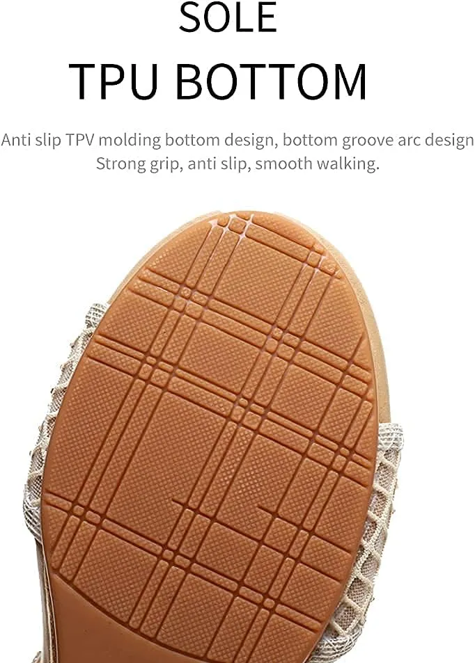 WOJWSKI Women's Slide Wedge Sandal Open Toe High Heel Zipper Back Platform