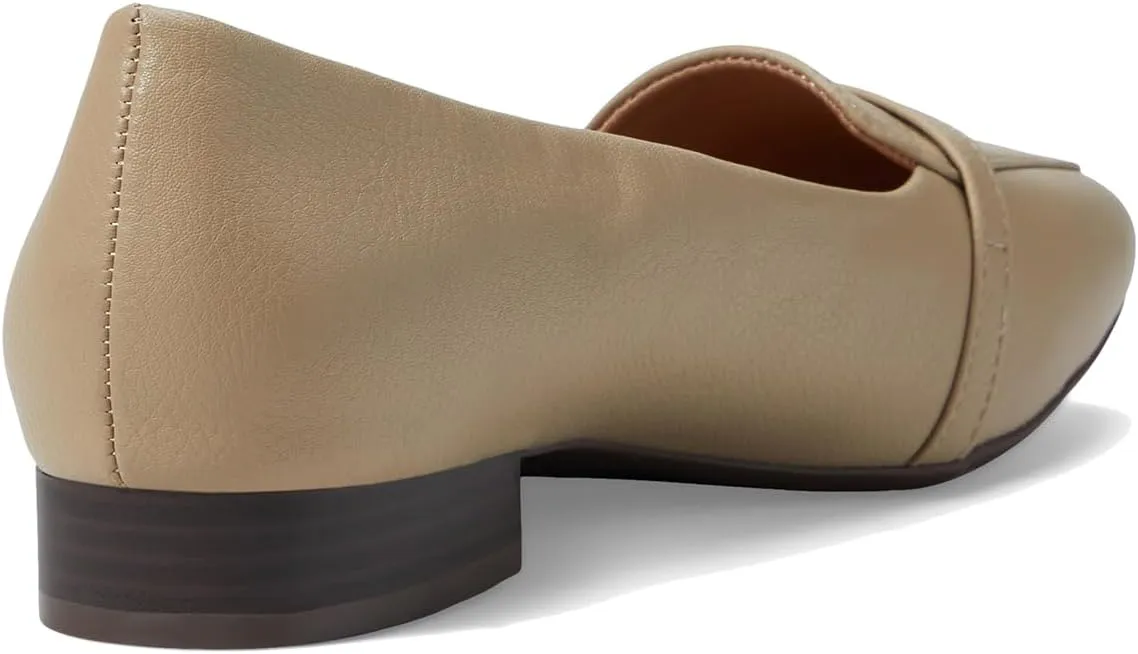 Women Comfortable Square Closed Toe Flats Slip On Buckle Strap Penny Loafer 1" Flat Heels Office Work Pumps Shoes Ladies Daily Casual Flat Loafer Club Church Driver Flats Retro 4-11 M US