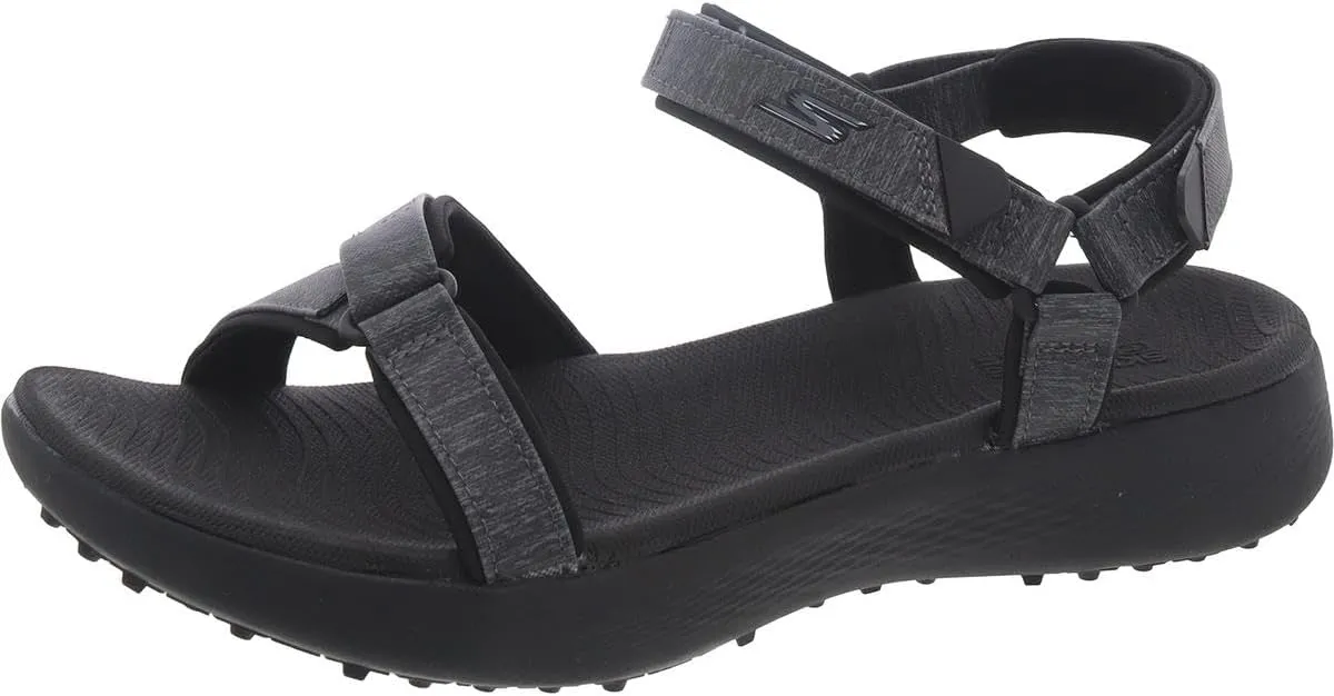 womens 600 Sandal Golf Shoe, Black/Black, 7 US