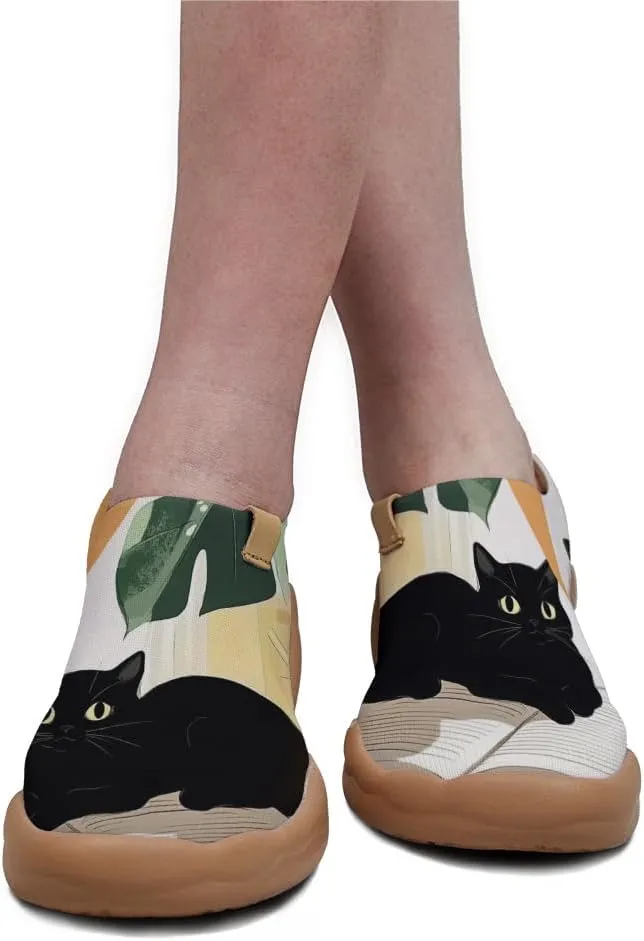 Women's Art Painted Travel Shoes Slip-on Casual Knitted Loafers Light and Comfortable Fashionable Sneakers